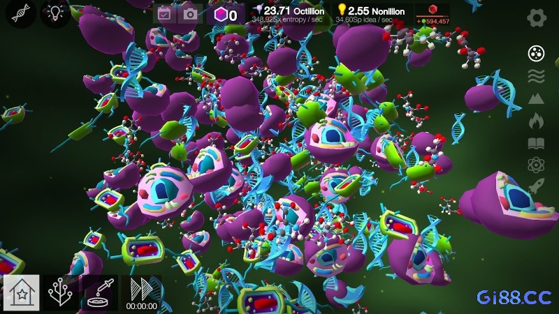 Chỉ với một cú nhấp chuột trong Cell To Singularity, người chơi có thể quan sát môi trường sống của các loài