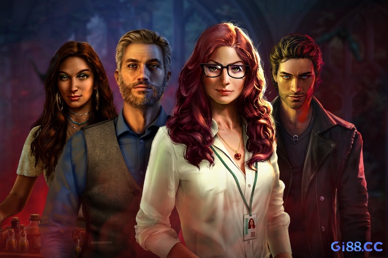Bốn nhân vật chính trong Immortal Romance: Amber, Troy, Michael và Sarah – mỗi người đều có cốt truyện và năng lực đặc biệt.