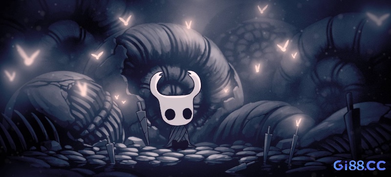 Hình ảnh The Knight – nhân vật chính trong thế giới Hallownest đổ nát đầy bí ẩn.