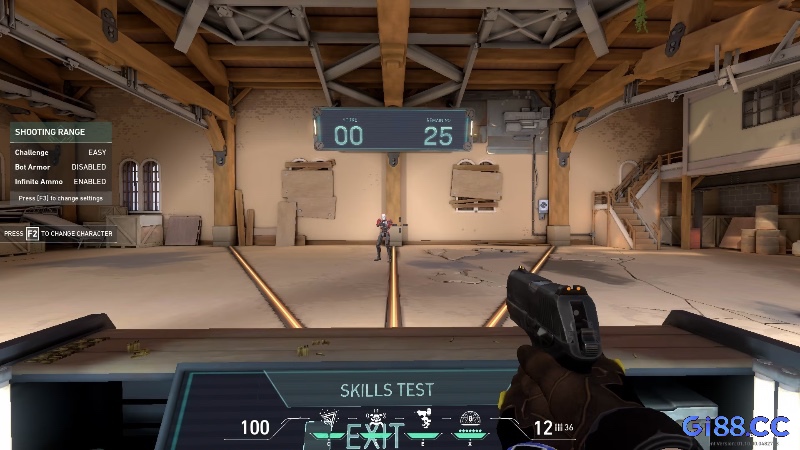 Hướng dẫn spray pattern của súng Vandal và Phantom trong Shooting Range.
