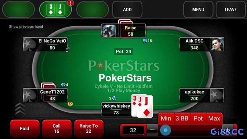 Các hành động cược tố trong luật poker cơ bản