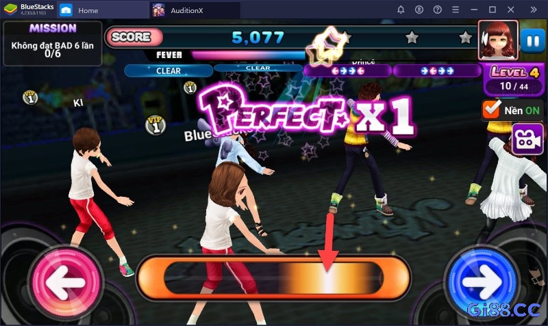 Luyện Perfect chain trong game nhảy audition online ở chế độ 4K/8K