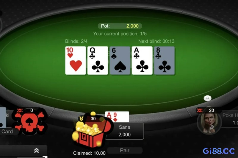 Showdown quyết định ai sở hữu bộ bài mạnh nhất, nơi chiến thắng và toàn bộ pot được phân định rõ ràng