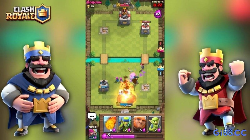 Trận PvP nhanh, kết hợp phòng thủ tháp và thu thập thẻ bài chiến thuật.